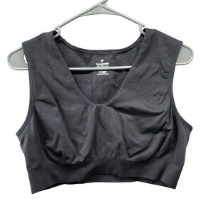 Tommie Copper Shoulder Support Comfort Bra Womens XL Sports Bra Black Unpadded